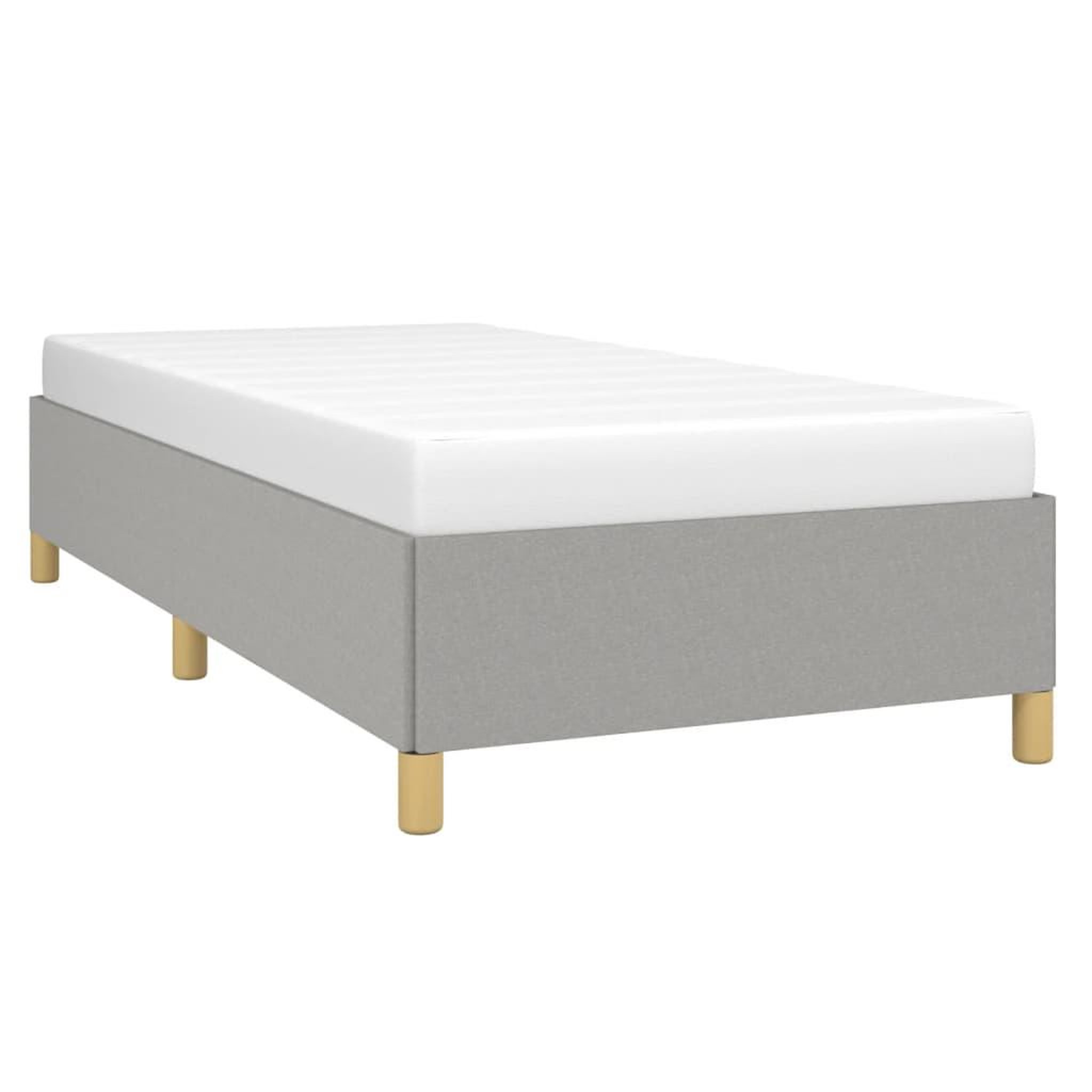 Voir la diapositive 3 : VIDAXL Cadre de lit sans matelas gris clair 80x200 cm tissu