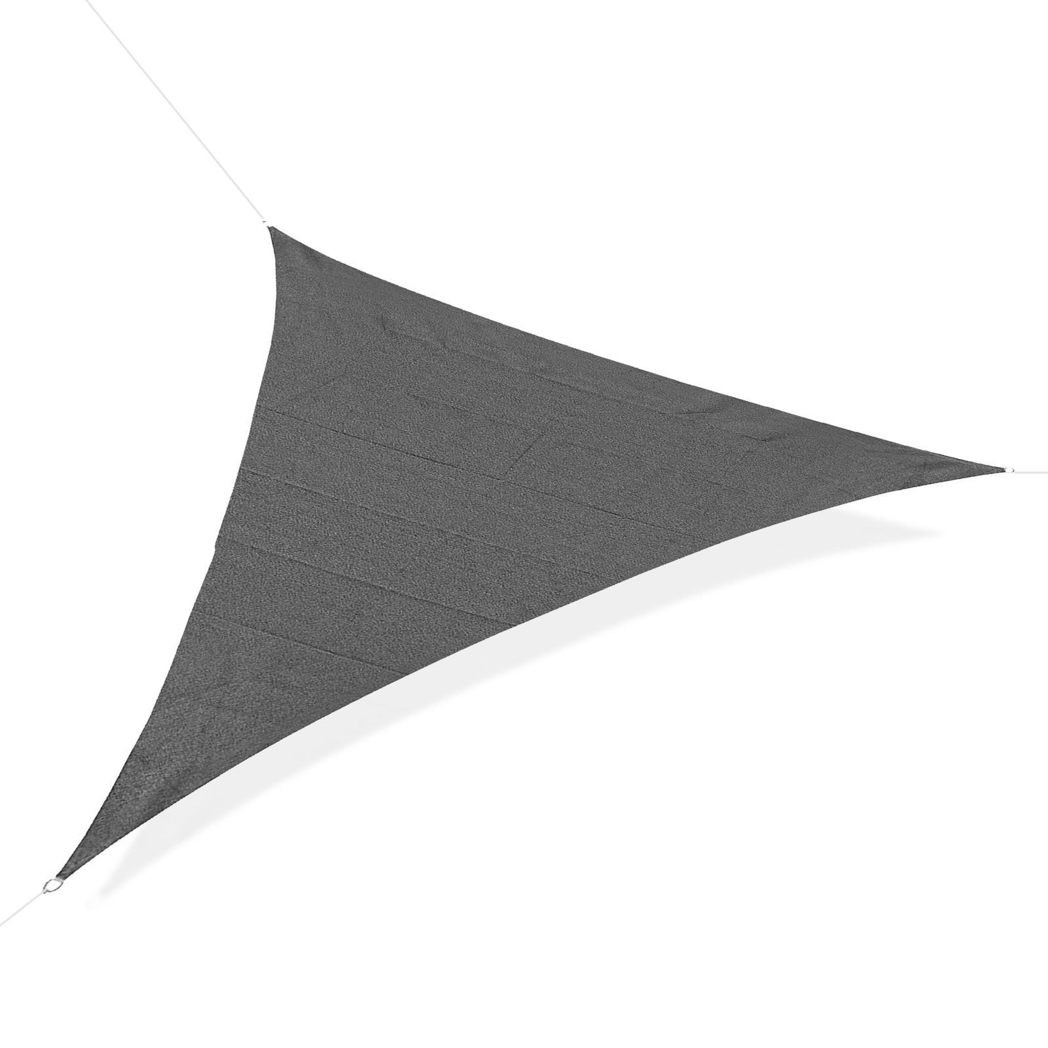 Voir la diapositive 1 : OUTSUNNY Voile d'ombrage triangulaire grande taille 5 x 5 x 5 m polyéthylène haute densité résistant aux UV gris