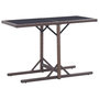 Voir la diapositive 1 : VIDAXL Table de jardin Marron 110x53x72 cm Verre et resine tressee