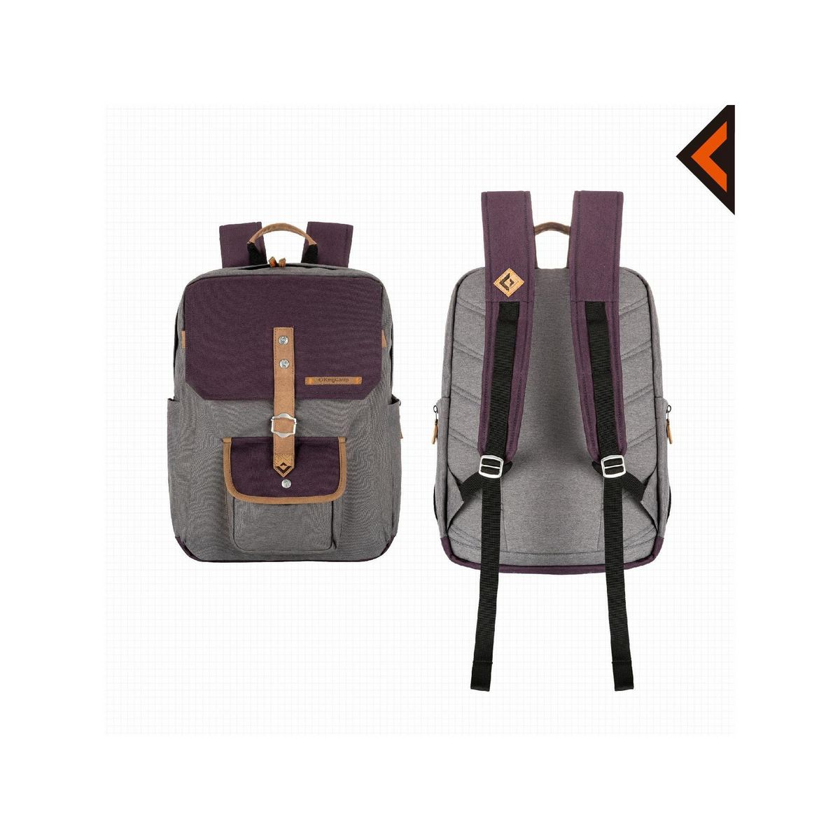 KINGCAMP Sac à dos - Kingcamp - Modèle Glacier - Gris - 12 Litres - 24 x 12 x 40 cm