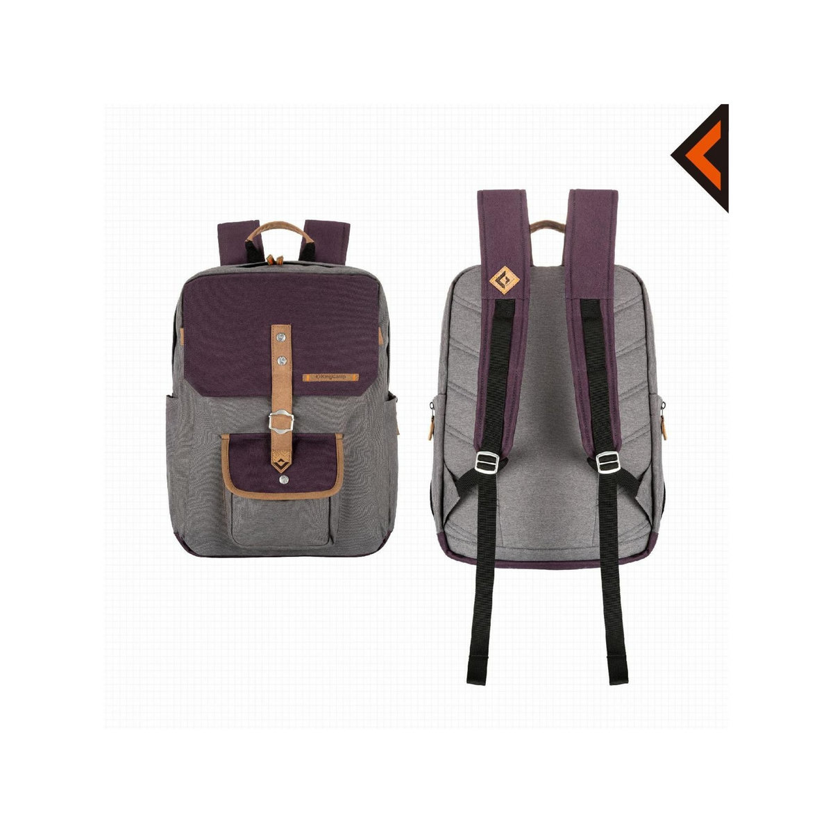 KINGCAMP Sac à dos - Kingcamp - Modèle Glacier - Gris - 12 Litres - 24 x 12 x 40 cm