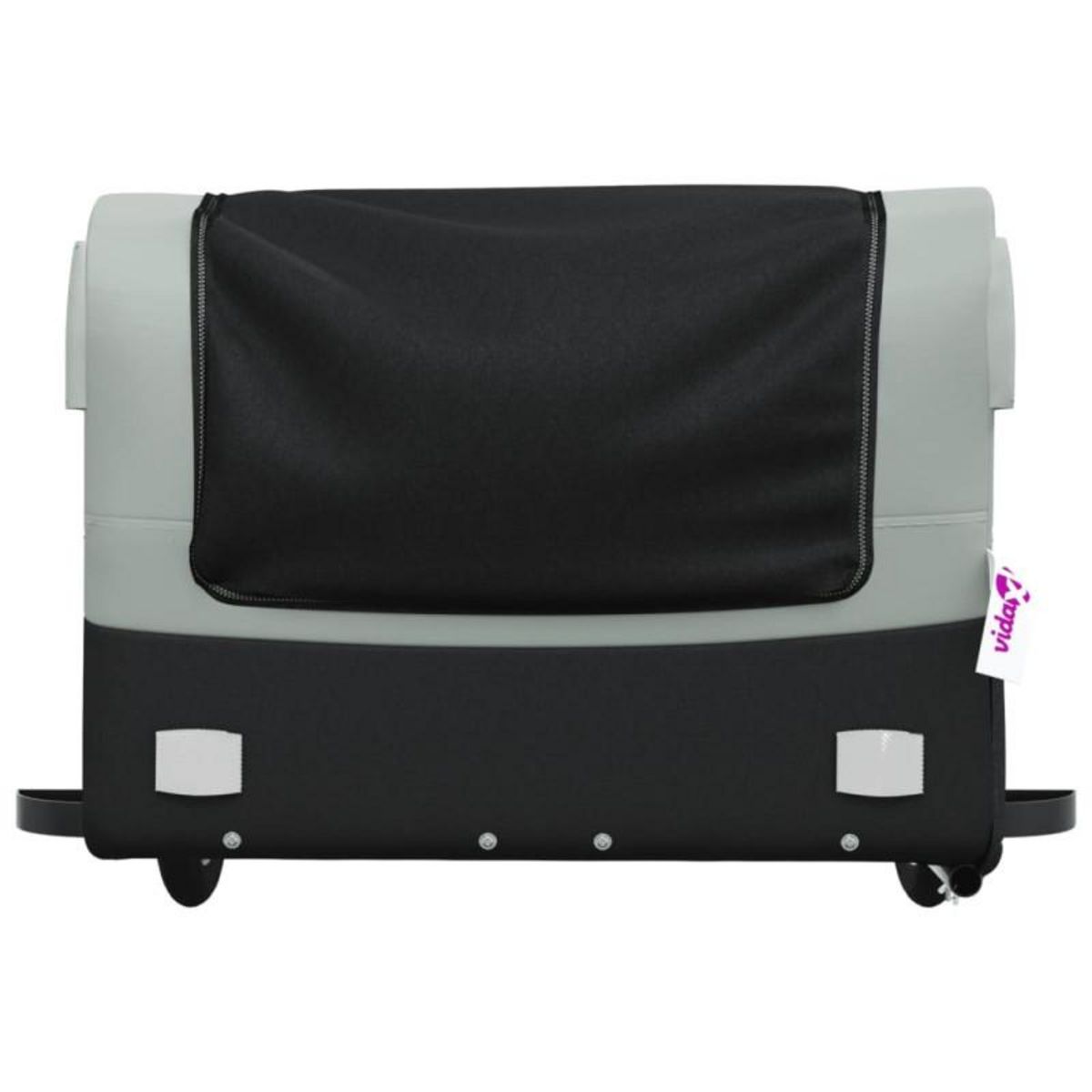 VIDAXL Remorque de vélo noir et gris 45 kg fer