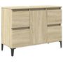 Voir la diapositive 2 : VIDAXL Meuble d évier chêne sonoma 80x33x60 cm bois d ingénierie