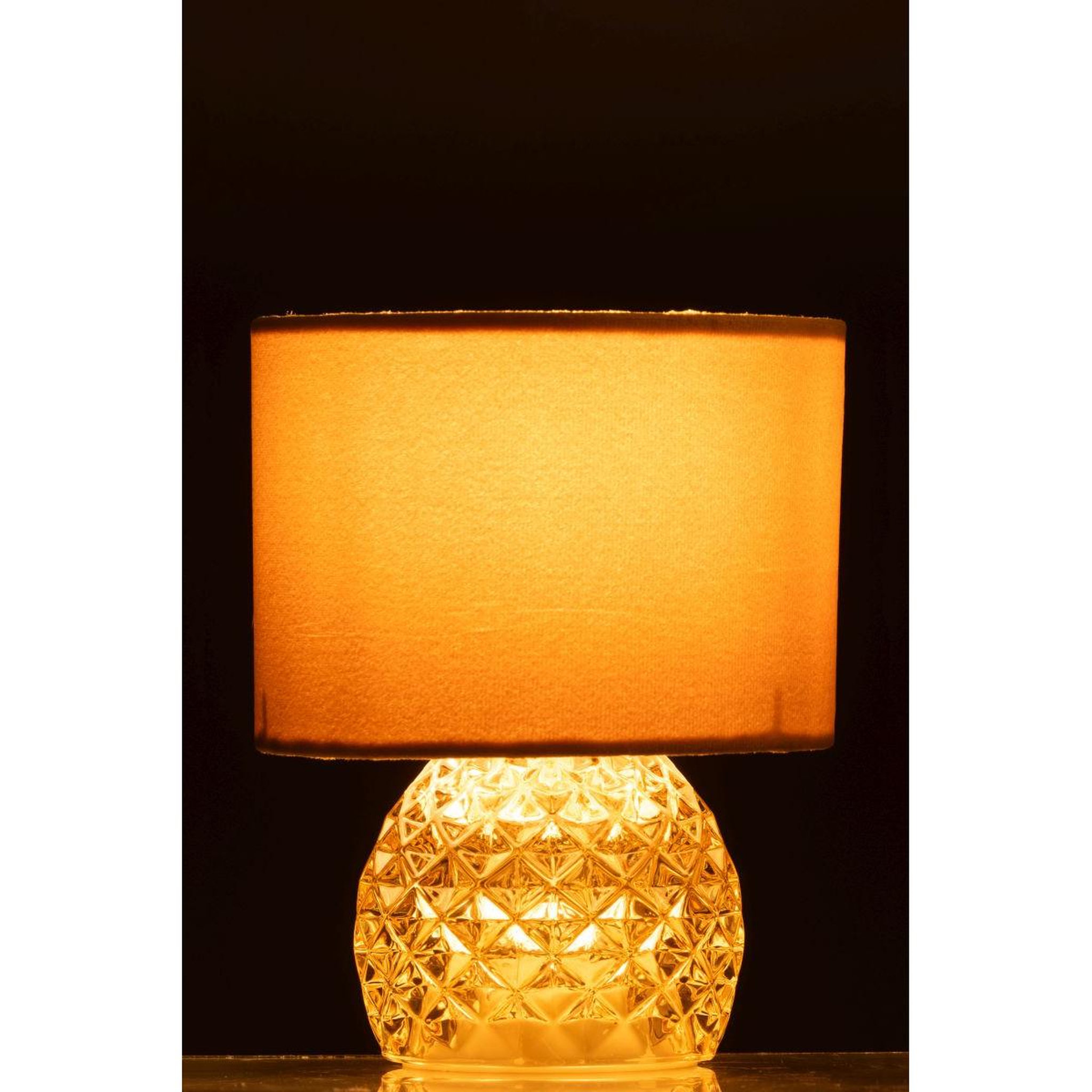 Voir la diapositive 3 : J-LINE Lampe à poser en verre  led  23cm doré