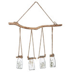 ATMOSPHERA Suspension Murale  4 Fleurs Séchées  53cm Naturel