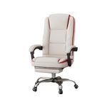 Habitat et Jardin Fauteuil de bureau en simili avec repose pieds  Maissa  - Beige