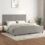 VIDAXL Cadre de lit avec tete de lit Gris clair 200x200 cm Velours