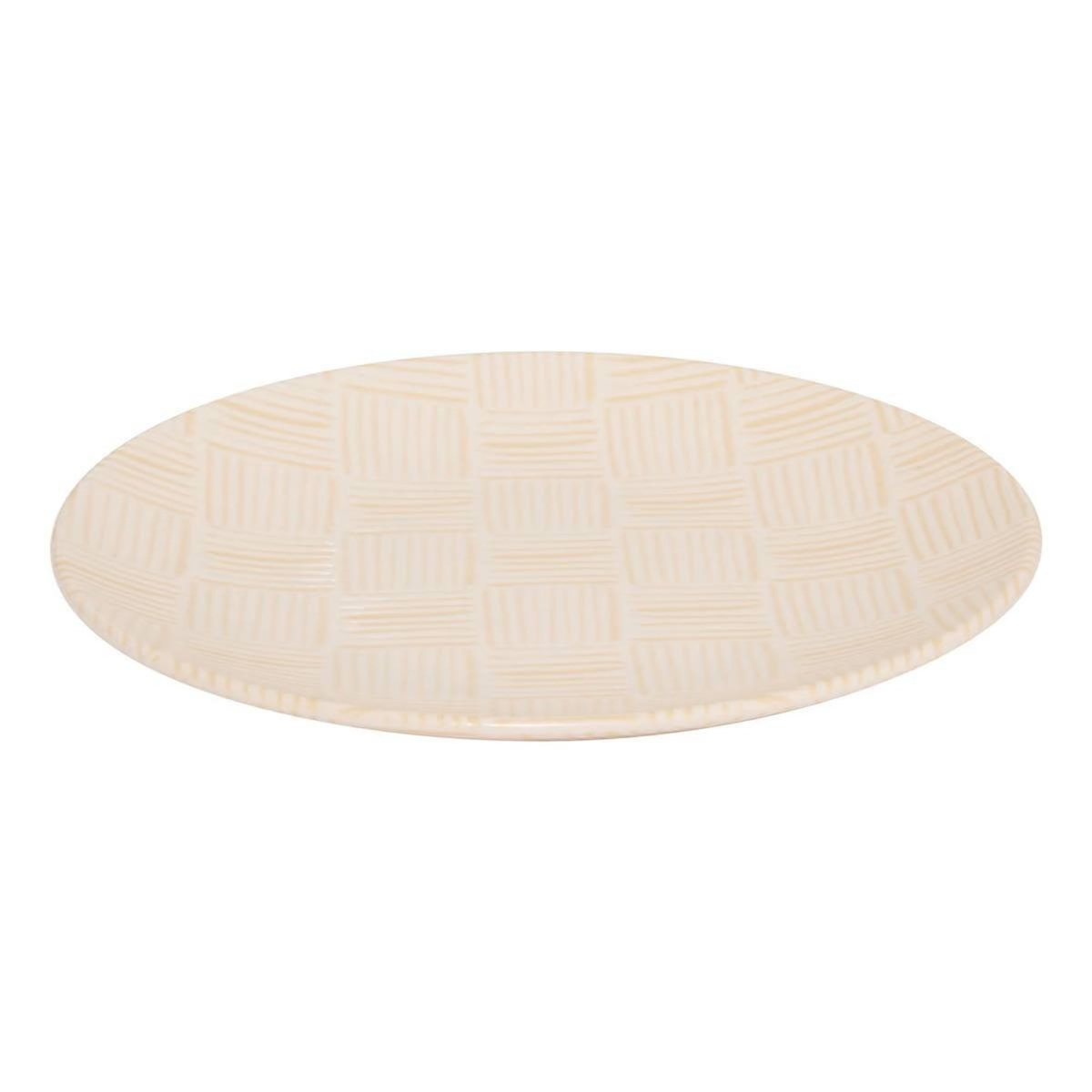 SECRET DE GOURMET Lot de 6 Assiettes à Dessert  Laetitia  19cm Crème