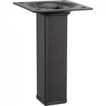 CENTRALE BRICO Pied de meuble carré fixe acier époxy noir, 10 cm