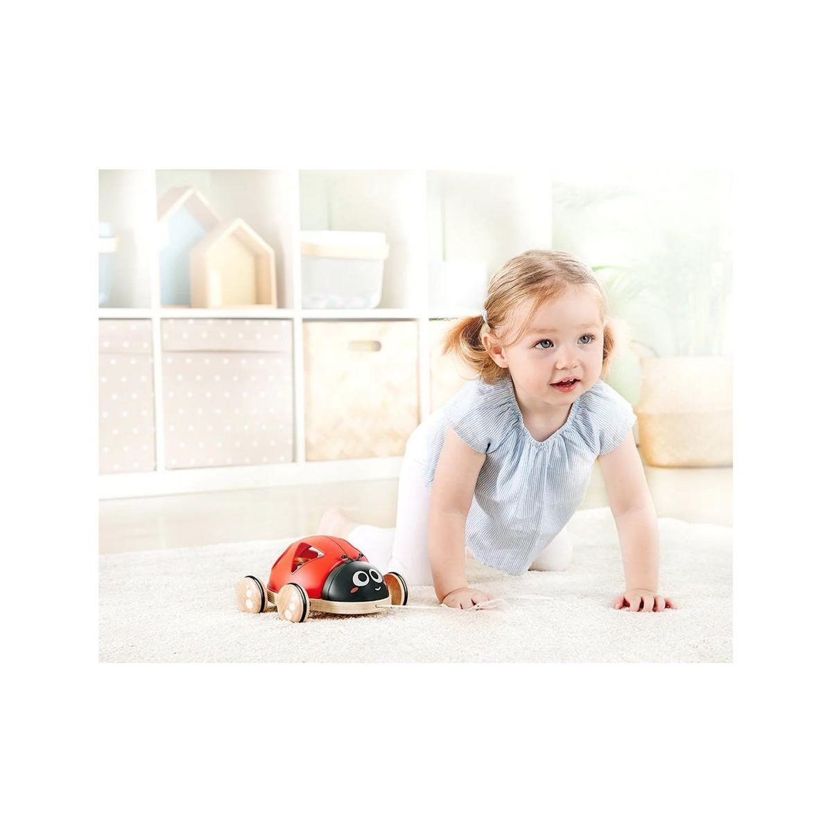 Hape Coccinelle a tirer avec trieur de formes