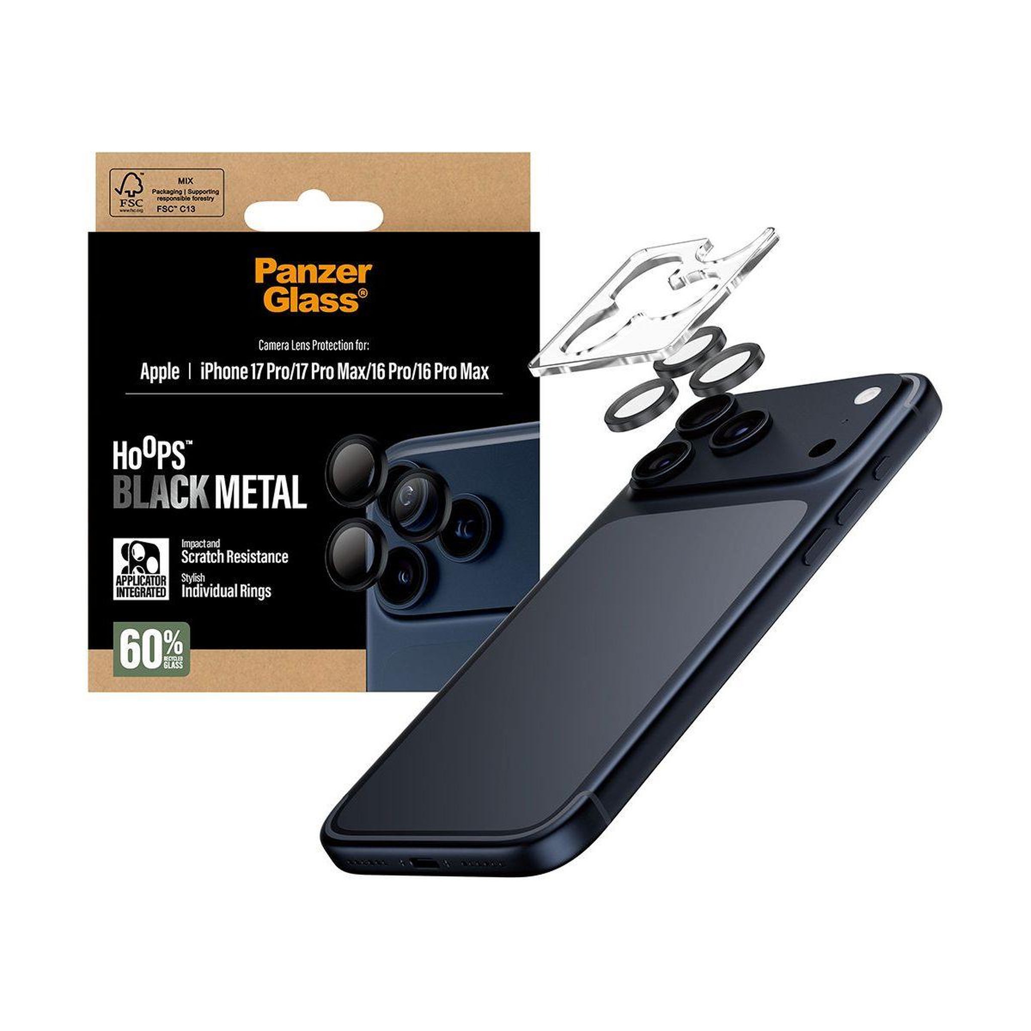 Voir la diapositive 5 : PANZERGLASS Protège écran iPhone 17 Pro/ Pro Max protège objectif
