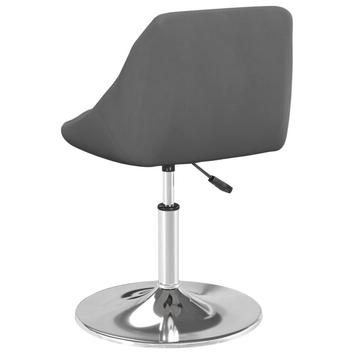 VIDAXL Chaises pivotantes a manger lot de 4 Gris fonce Velours