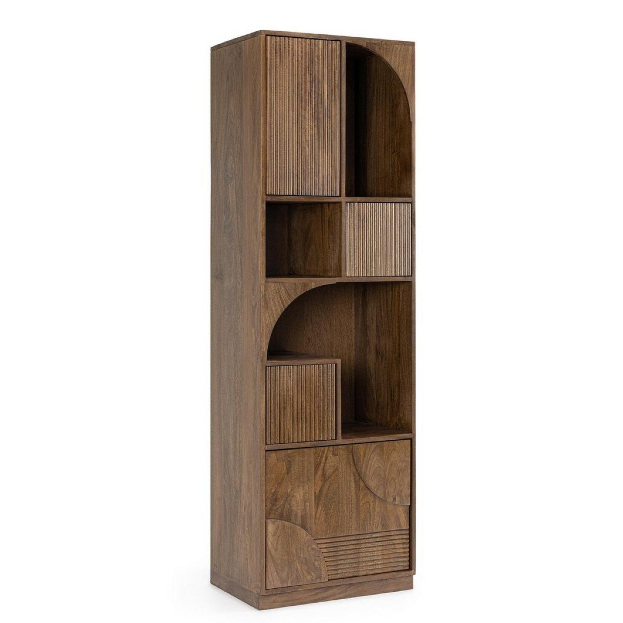 Voir la diapositive 6 : JLC KREATION Bibliothèque en manguier 180 cm 4 portes mira