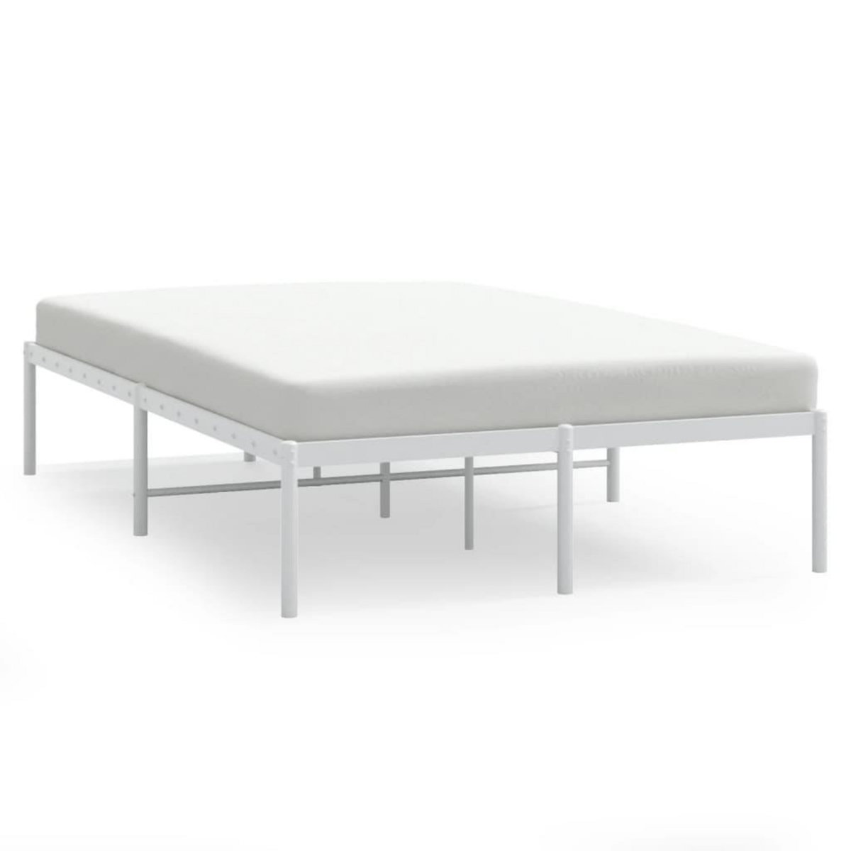 VIDAXL Cadre de lit metal blanc 120x190 cm