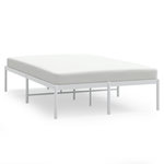 VIDAXL Cadre de lit metal blanc 120x190 cm