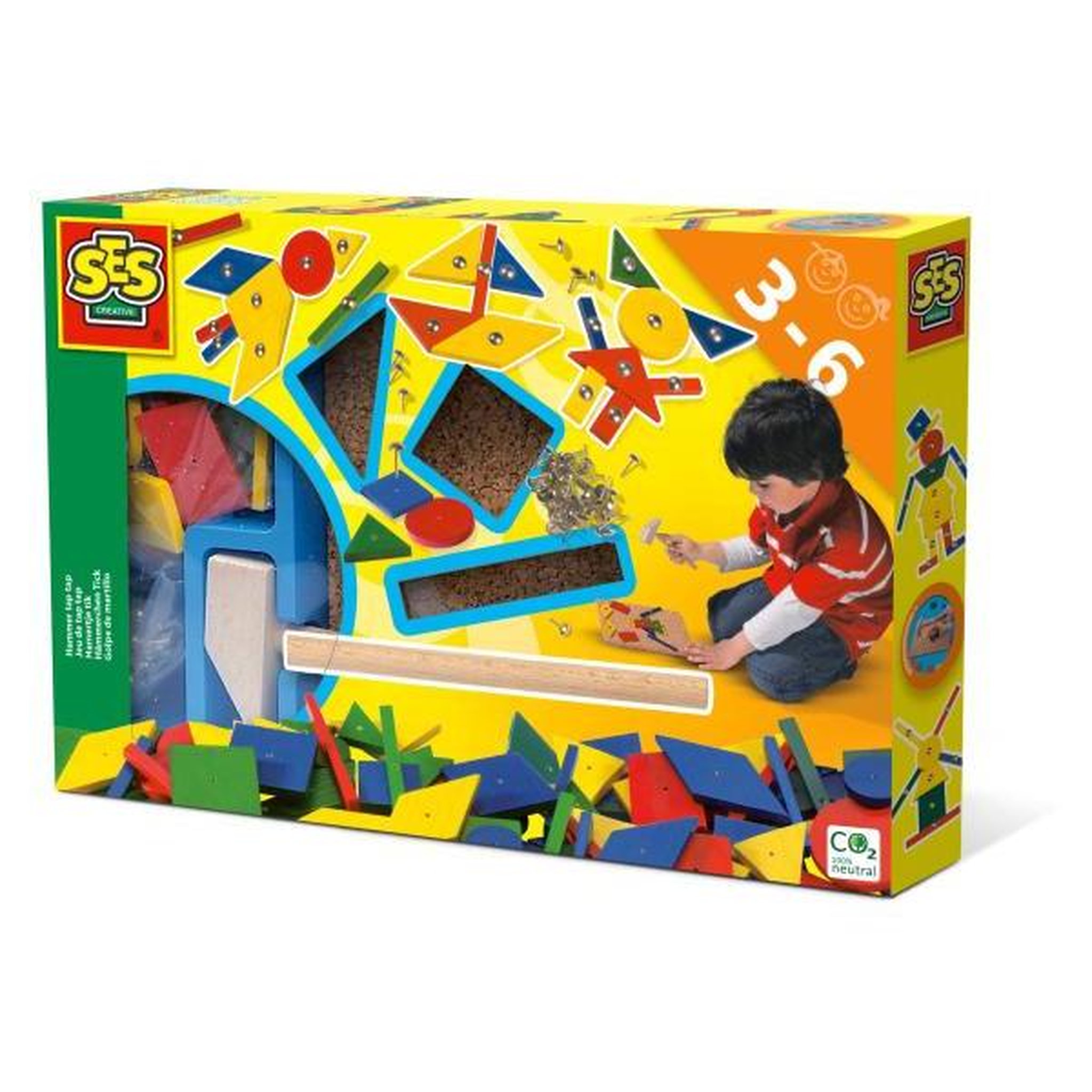 SES Creative Jeu De Tap Tap Original - SES CREATIVE - 32 pieces de bois - Mixte - a partir de 3 ans