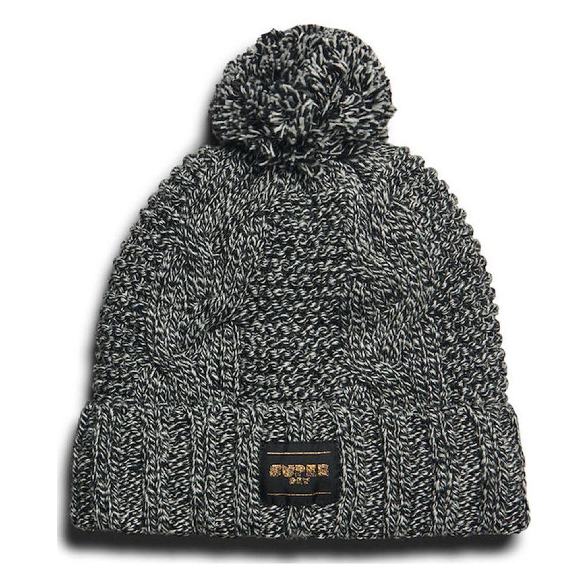 Calvin Klein Bonnet  Chiné Femme  Superdry Cable Knit Beanie. Coloris disponibles : Noir