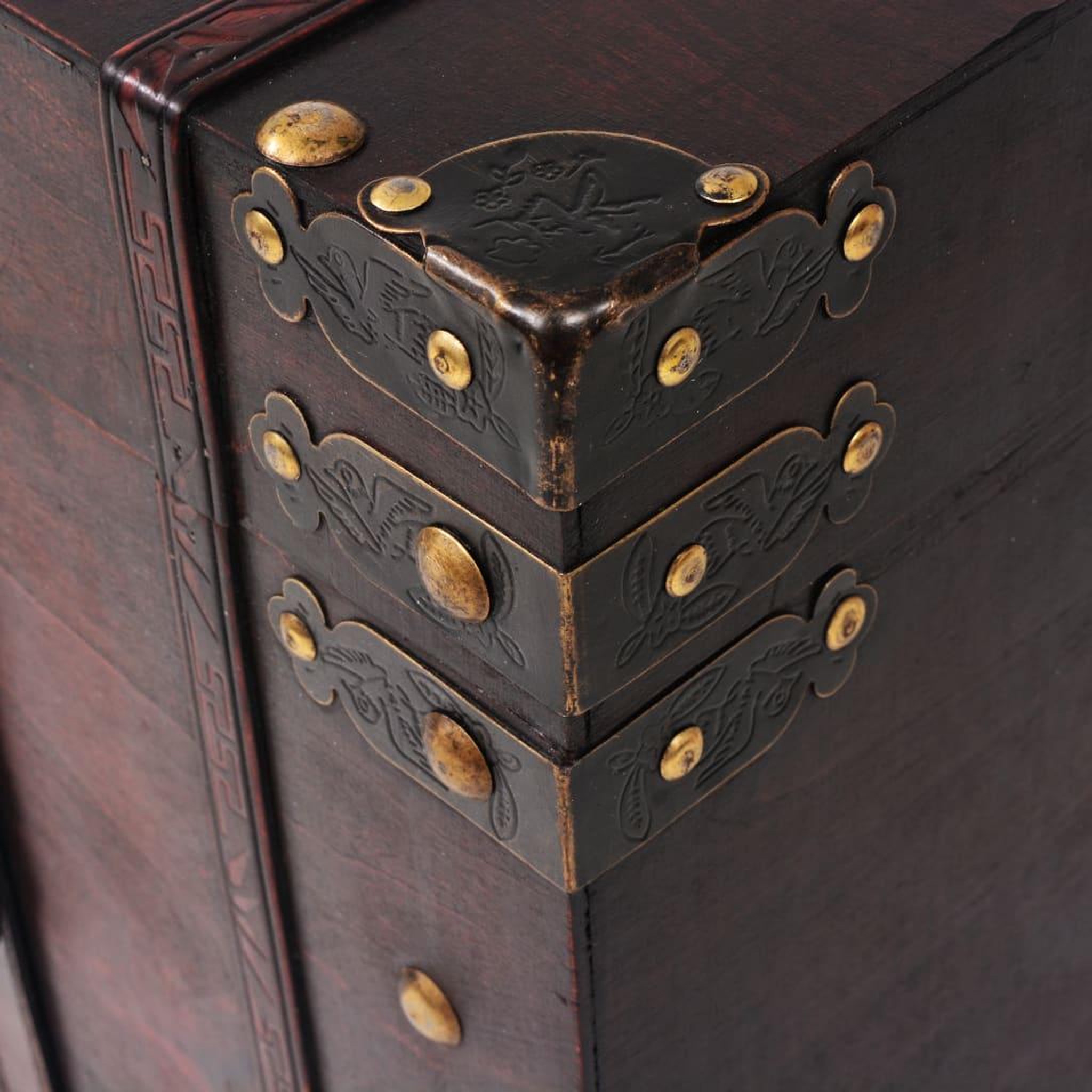 Voir la diapositive 5 : VIDAXL Coffre vintage de rangement bois 66 x 38 x 40 cm