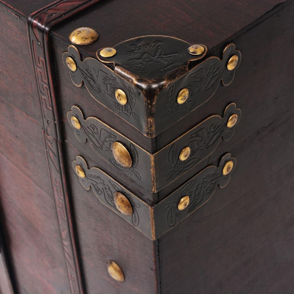 VIDAXL Coffre vintage de rangement bois 66 x 38 x 40 cm