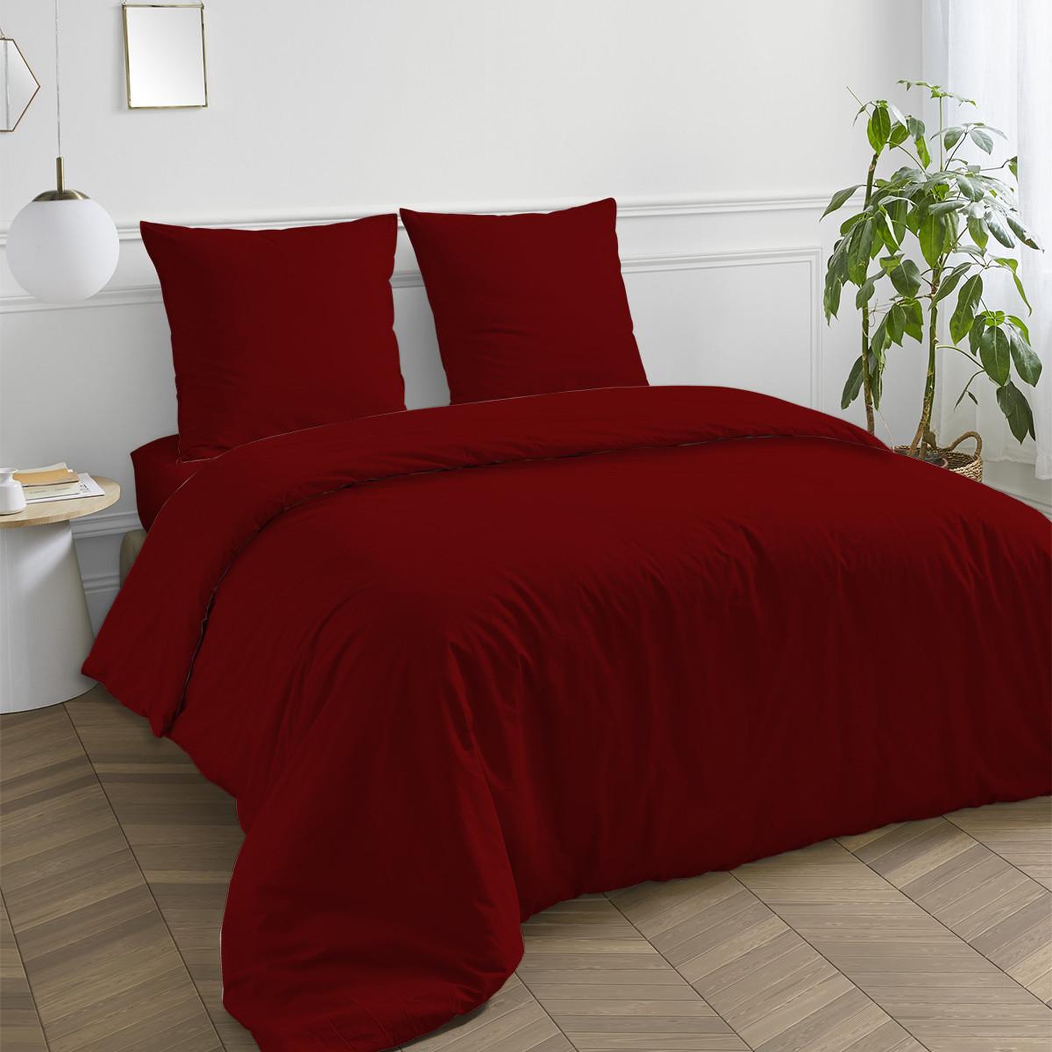 Voir la diapositive 2 : FUTURE HOME Taie d'oreiller en coton 57 fils unie
