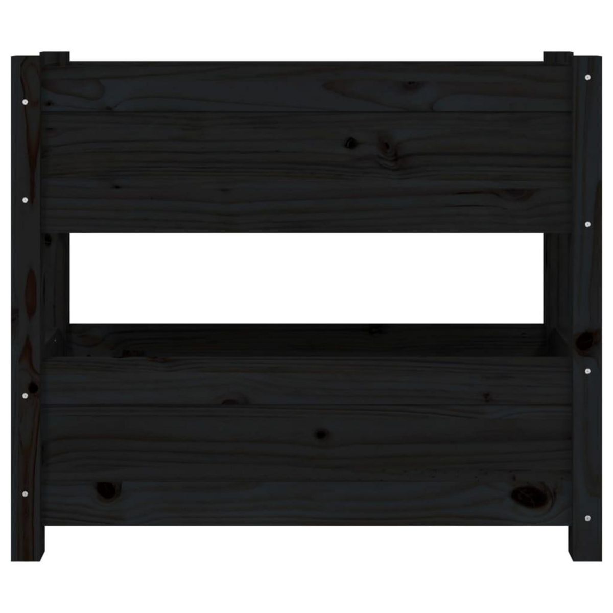 VIDAXL Jardiniere Noir 77x25x66 cm Bois massif de pin