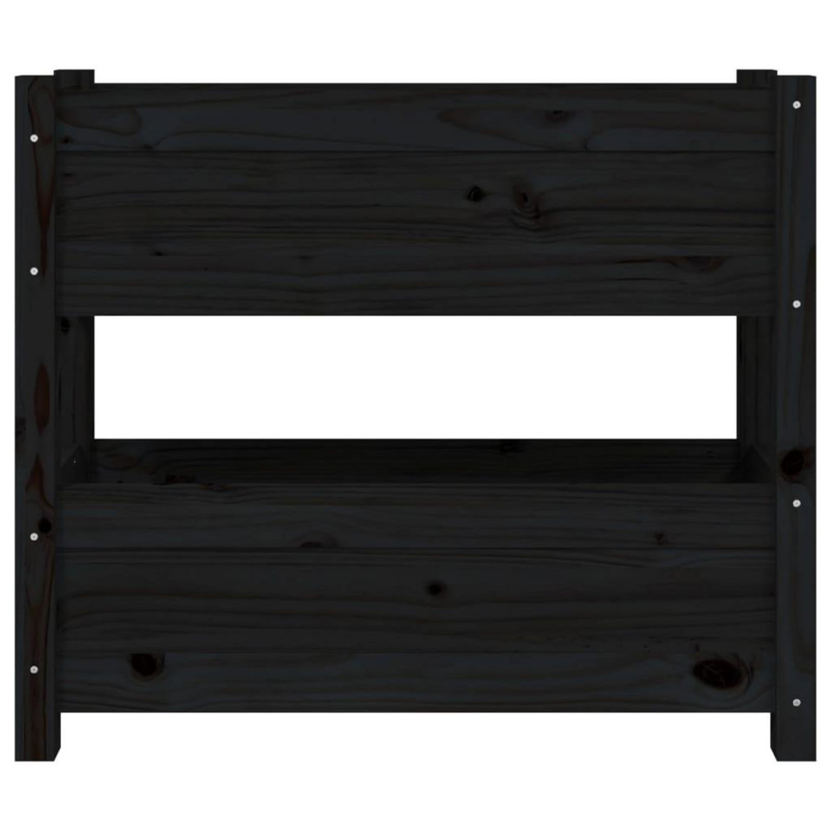 VIDAXL Jardiniere Noir 77x25x66 cm Bois massif de pin