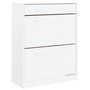 Voir la diapositive 2 : VIDAXL Armoire a chaussures ALTA blanc 77x35x96 cm bois massif de pin