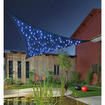 JARDILINE Voile d'ombrage triangulaire avec led ciel étoilé 3m ardoise