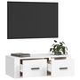 Voir la diapositive 5 : VIDAXL Meuble TV suspendu Blanc 80x36x25 cm Bois d'ingenierie