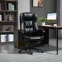 Voir la diapositive 2 : VINSETTO Fauteuil bureau massant inclinable réglable repose-pieds rétractable grand confort synthétique noir