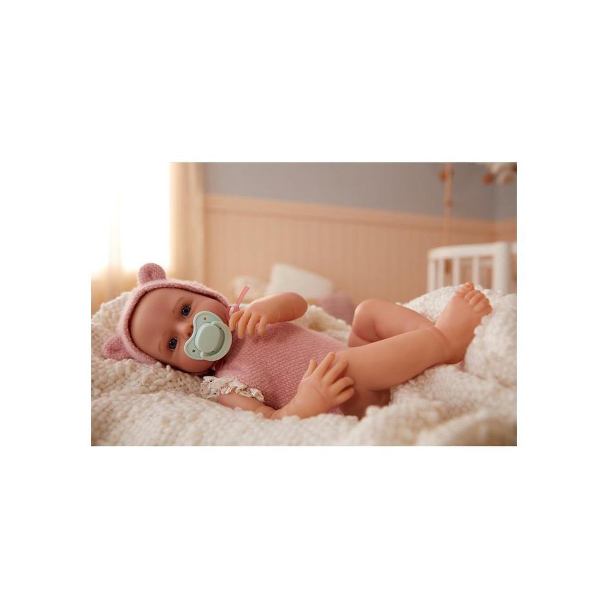 Voir la diapositive 2 : Poupée bébé BABY born Real Baby Doll fille, 43 cm, yeux ouverts, corps lesté, tétine incluse, Cuddle Key