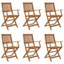 Voir la diapositive 2 : VIDAXL Ensemble a manger d'exterieur pliable 7pcs Bois d'acacia solide