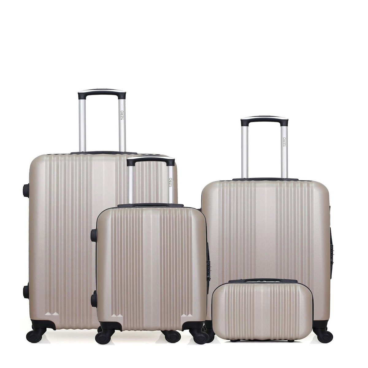 HERO HERO - LOT DE 4 - Valises grand format, weekend, cabine et vanity LIPARI