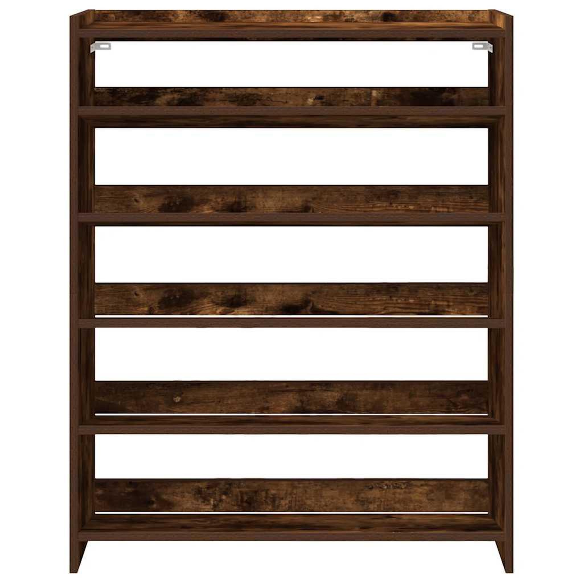Voir la diapositive 4 : VIDAXL Etagere a chaussures chene fume 80x25x100 cm bois d'ingenierie