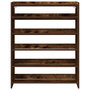Voir la diapositive 4 : VIDAXL Etagere a chaussures chene fume 80x25x100 cm bois d'ingenierie