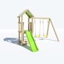 Voir la diapositive 4 : trigano Aire de jeux avec toboggan - Bois - H1,90m - EASY XPERIENCE