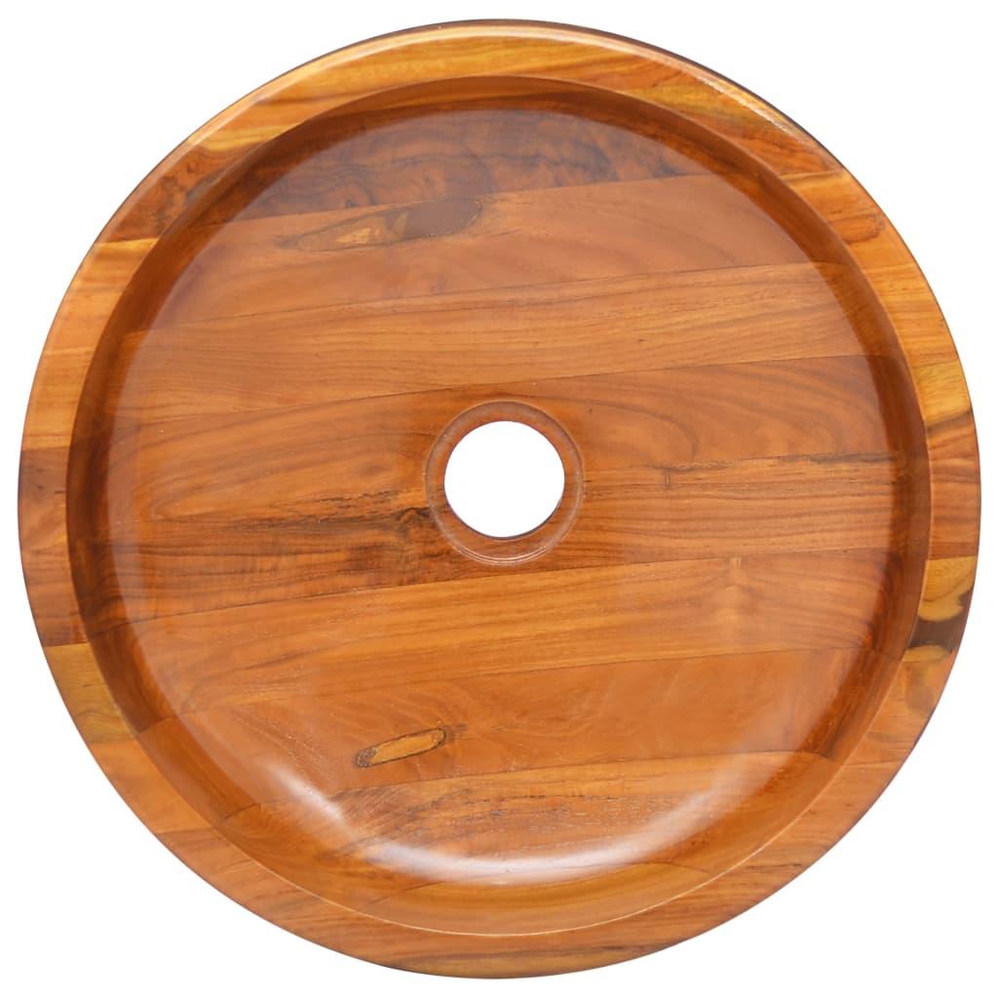 Voir la diapositive 3 : VIDAXL Lavabo bois de teck massif φ40x10 cm