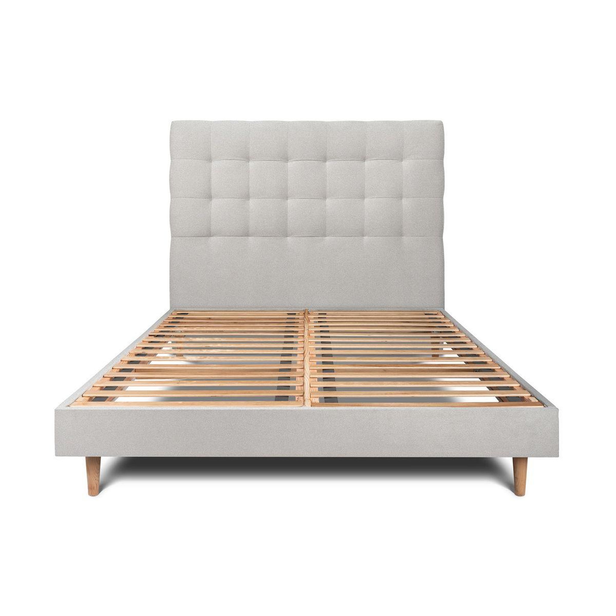 Voir la diapositive 1 : Sommeil de Plomb Lit avec tête de lit capitonnée velours et sommier kit - Hauteur totale : 29cm