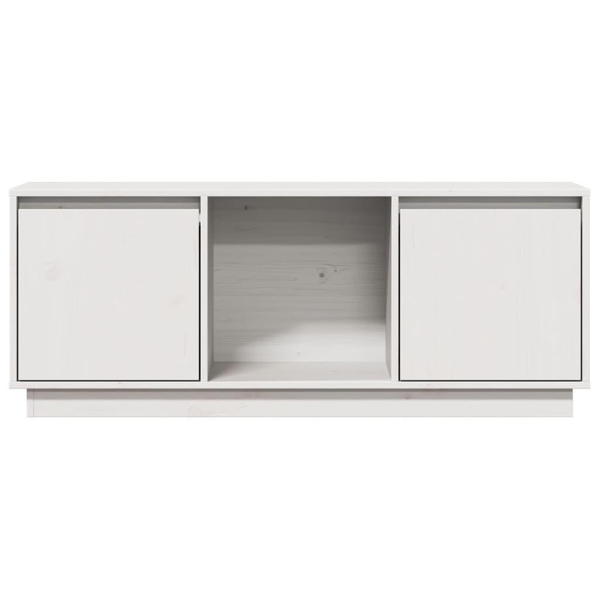 Voir la diapositive 5 : VIDAXL Meuble TV Blanc 110,5x35x44 cm Bois de pin massif