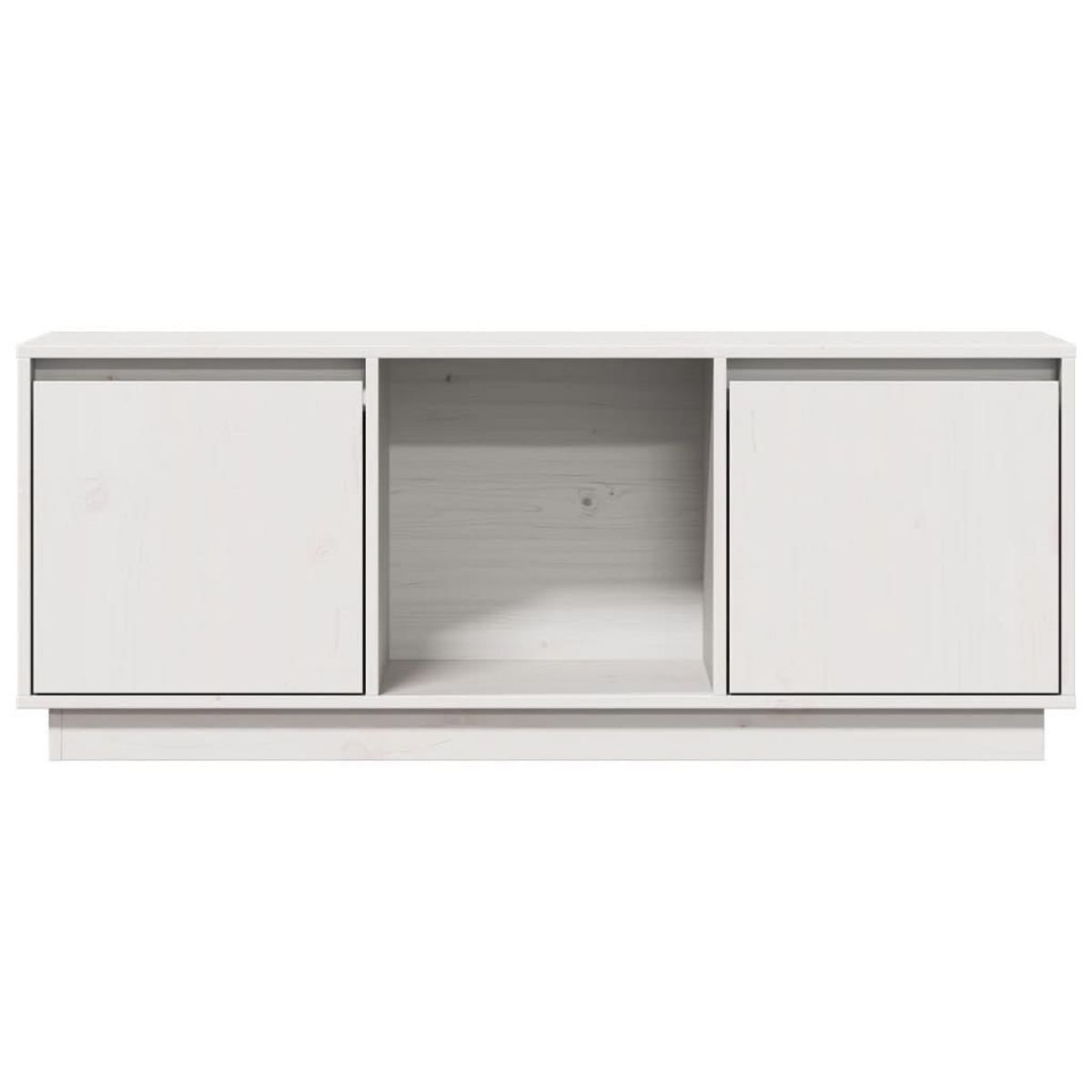 VIDAXL Meuble TV Blanc 110,5x35x44 cm Bois de pin massif