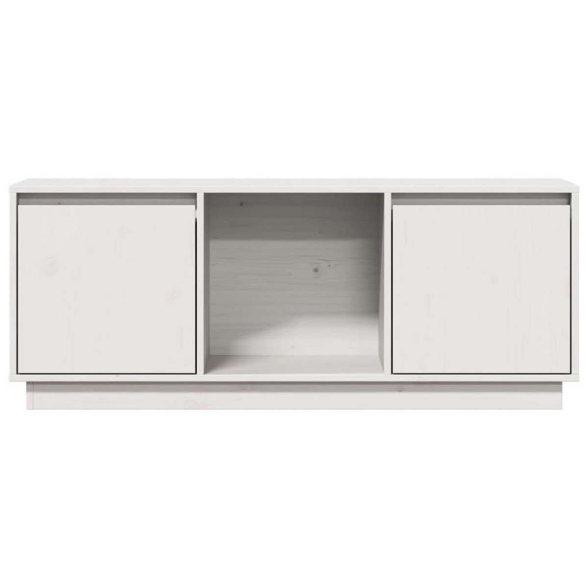 VIDAXL Meuble TV Blanc 110,5x35x44 cm Bois de pin massif