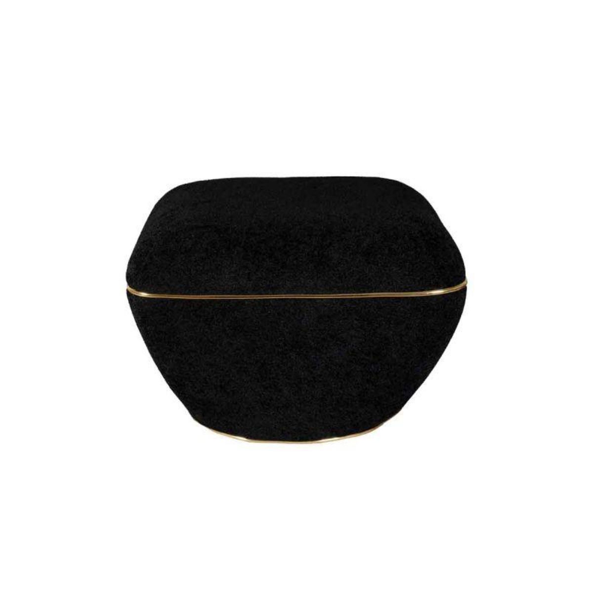 Paris Prix Tabouret Carré Déco  Contessa  60cm Noir & Or