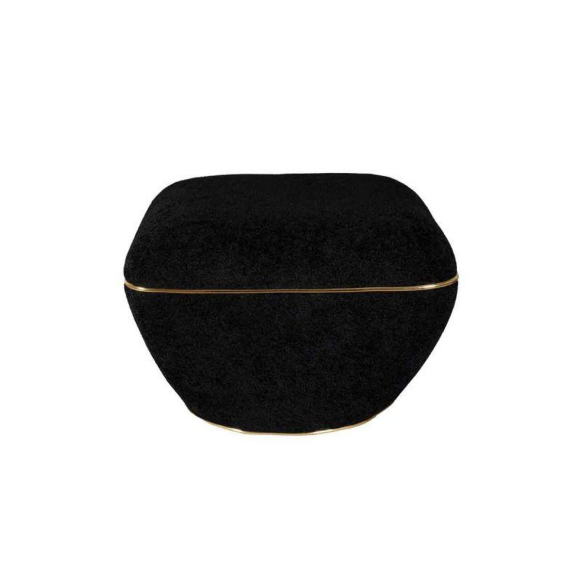 Paris Prix Tabouret Carré Déco  Contessa  60cm Noir & Or