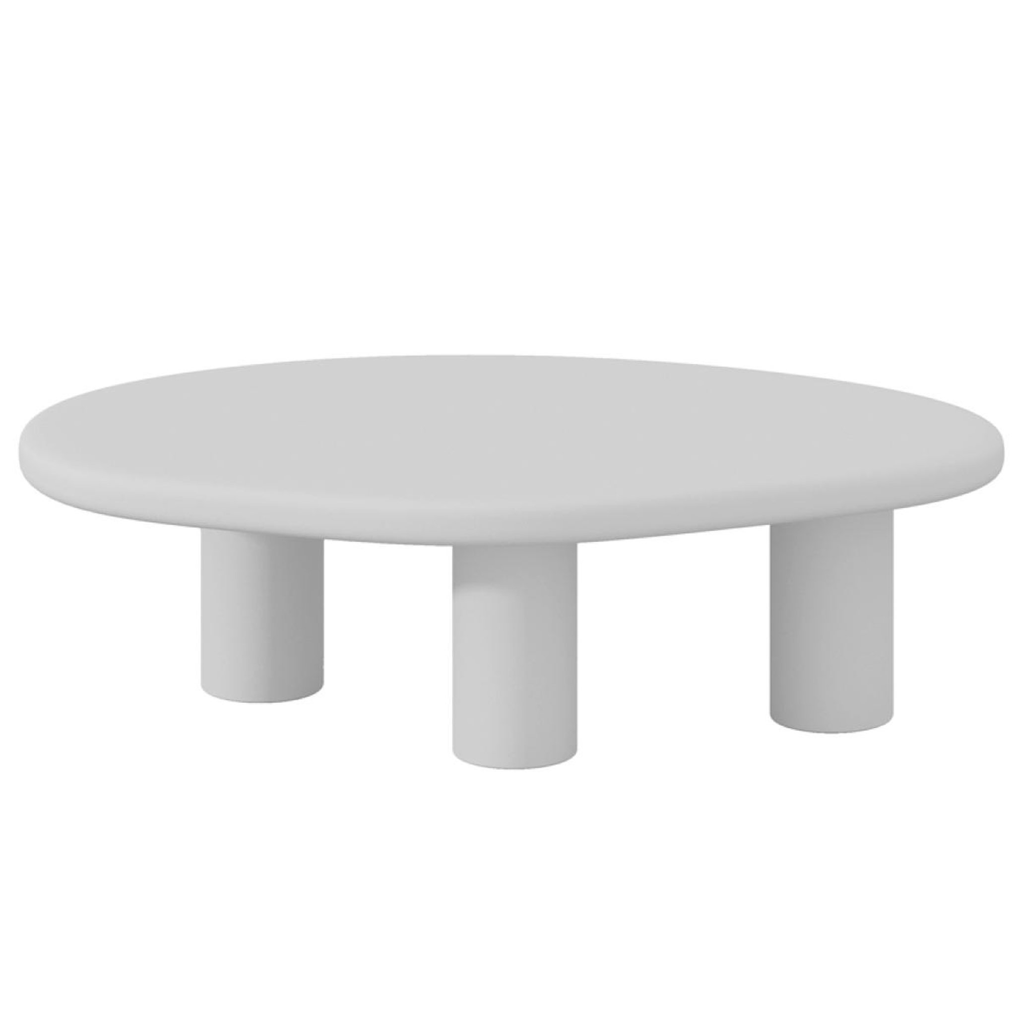 JLC KREATION Table basse organique en fibre de ciment écru 120cm rita