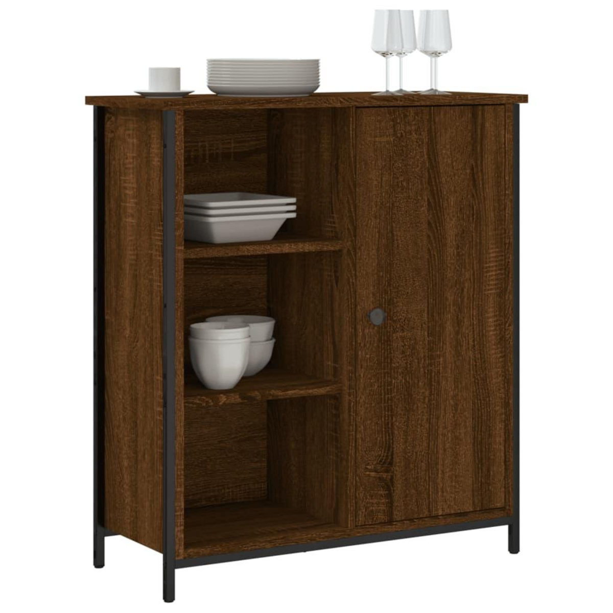 VIDAXL Buffet chene marron 70x30x80 cm bois d'ingenierie