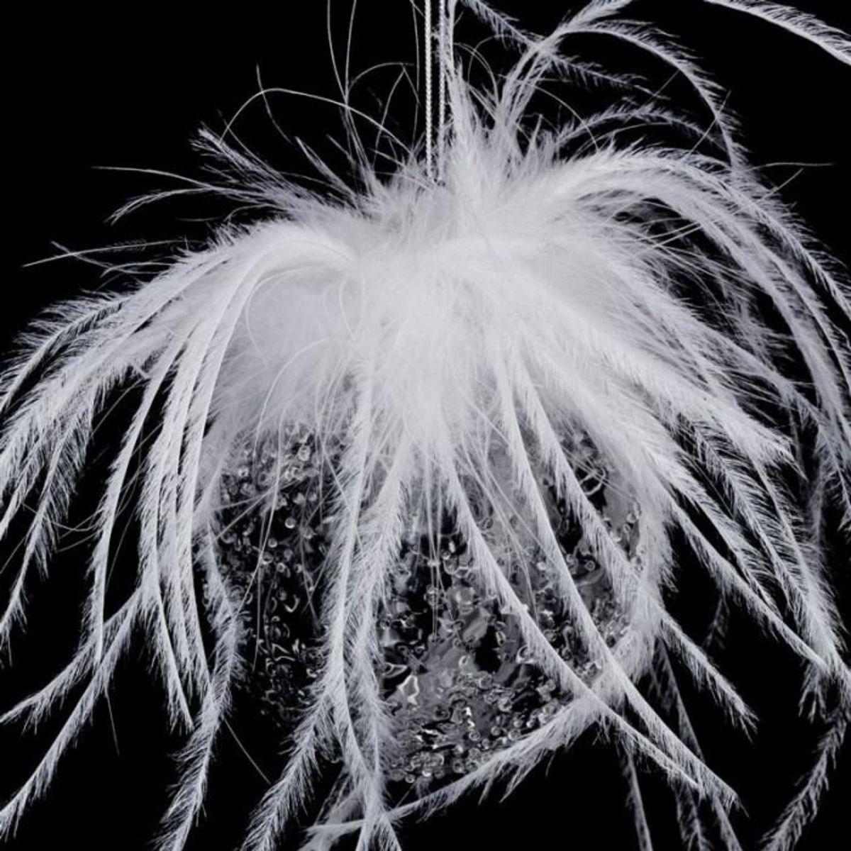 FEERIC LIGHT & CHRISTMAS Boule de Noël en Verre  Légende d'Hiver  6cm Blanc