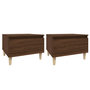 Voir la diapositive 2 : VIDAXL Tables d'appoint 2 pcs Chene marron 50x46x35 cm Bois ingenierie