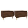 Voir la diapositive 2 : VIDAXL Tables d'appoint 2 pcs Chene marron 50x46x35 cm Bois ingenierie