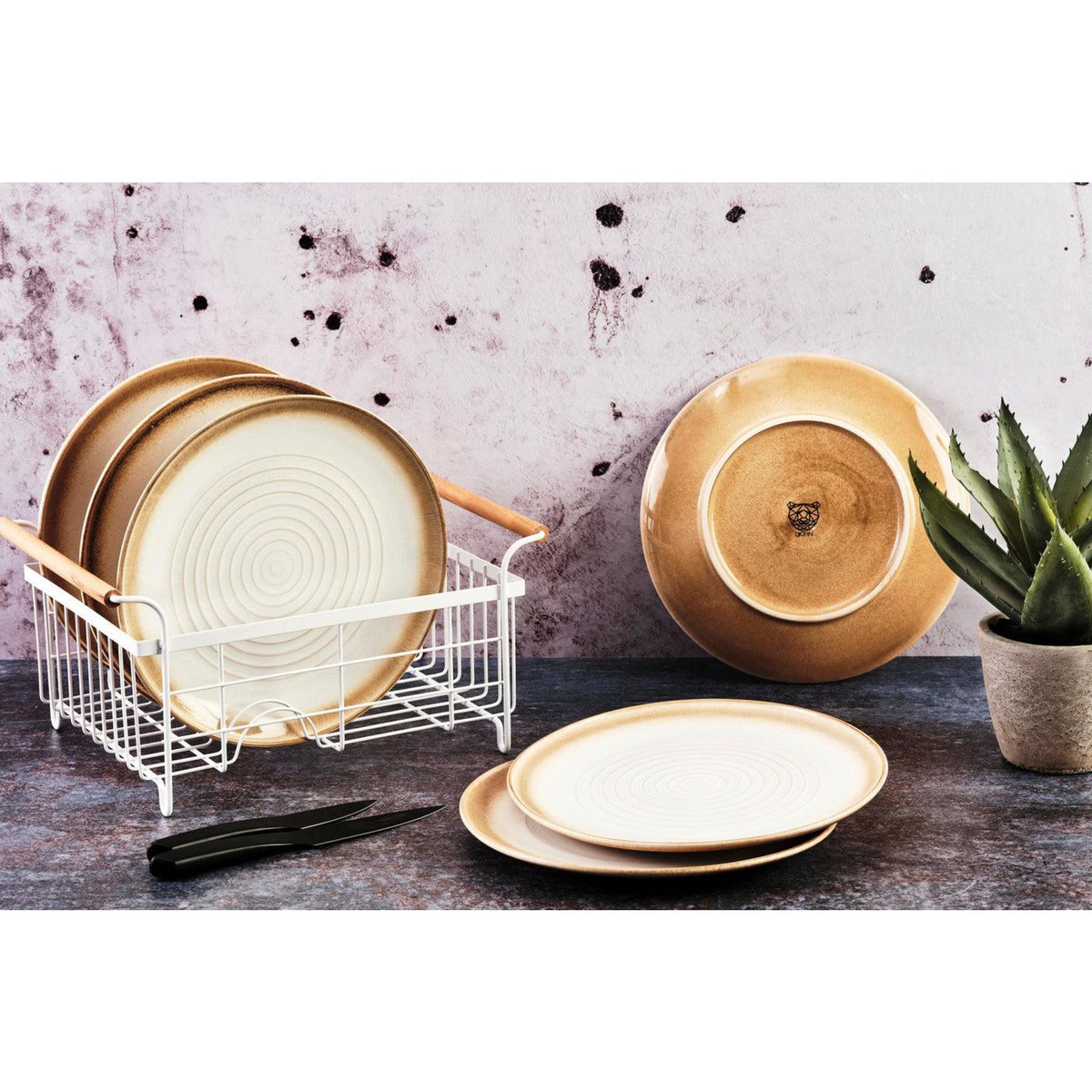 BJORN Assiette COSMOS Ø27,5cm - 6 pièces - Crème