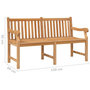 Voir la diapositive 6 : VIDAXL Banc de jardin 150 cm bois de teck massif